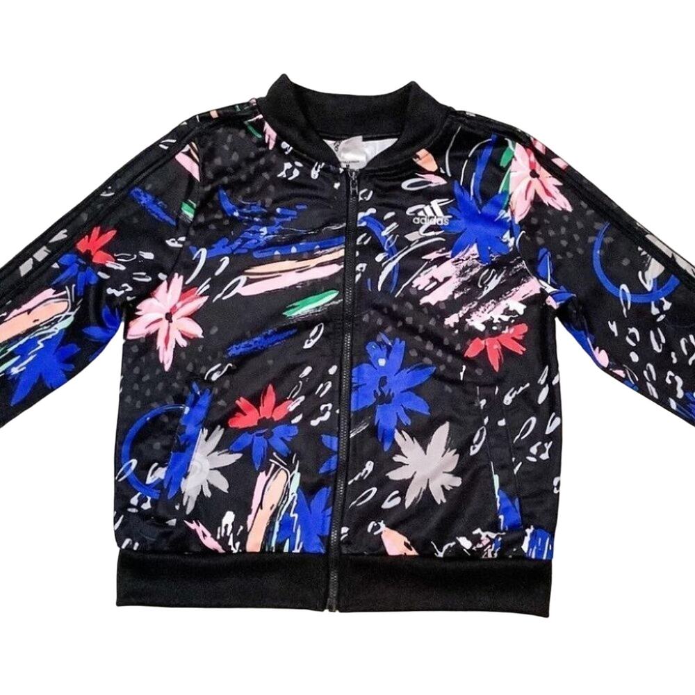 Adidas Junior Girls Size M 10/12 Zipper Jacket Blue